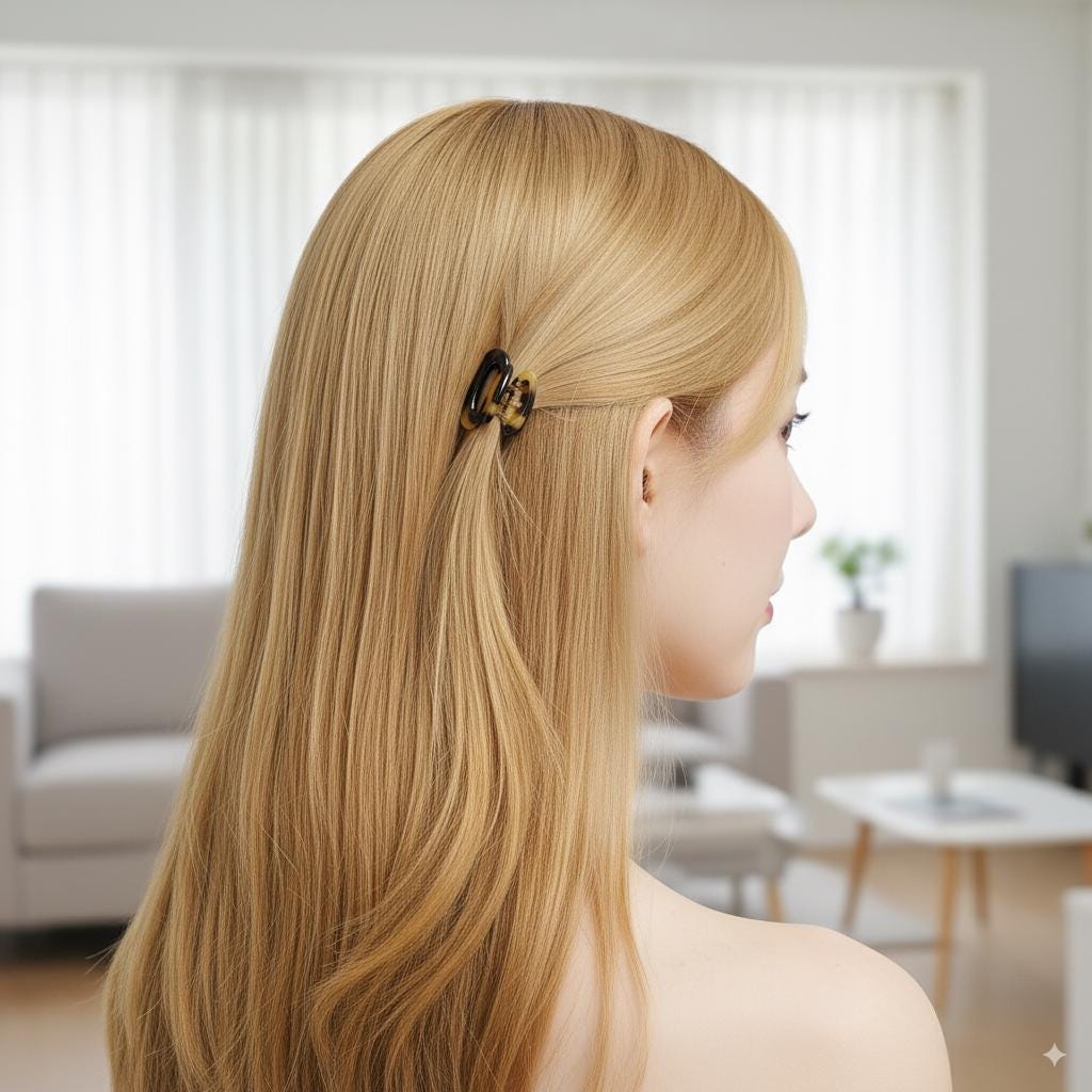 Round Mini Hair Clips (1.0 Inch) / Tortoise Shell French Hair Pin / Hair Accessory for Woman / French Barrette for Girls