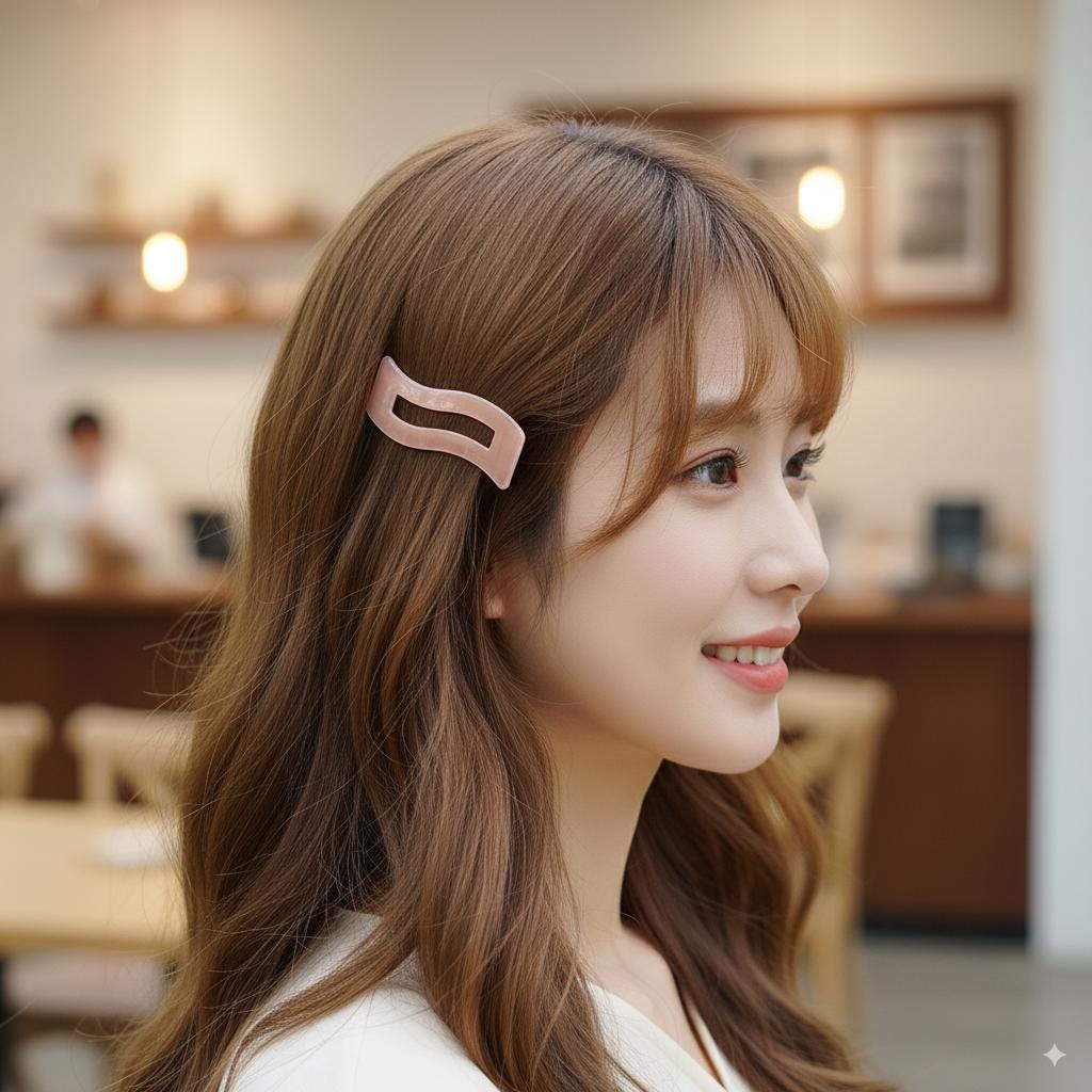 Pure Color Square Wave Snap Clip (2.4 Inch) / Cute French Hairgrip Barrette / French Hair Pin / Tic Tac Hair Clip Pin