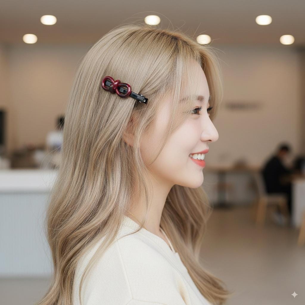 Bold Big Ribbon Side Mini Hair Claw Clip (2.5 Inch) / Vivid Color French Pin / Alligator Hair Clip for Woman