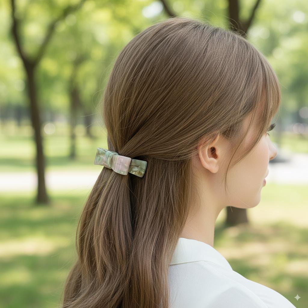 New Color Bow Tie Hair Clip (3.5 Inch) / Elegance French Hair Pin / Automatic Hair Clip
