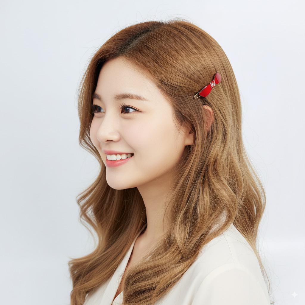 Cute Ribbon Extra Mini Bobby Pin (1.6 Inch) / Pure Color Small French Hair Pin / Hair Accessory for Woman / Snap Clip for Thin Hair