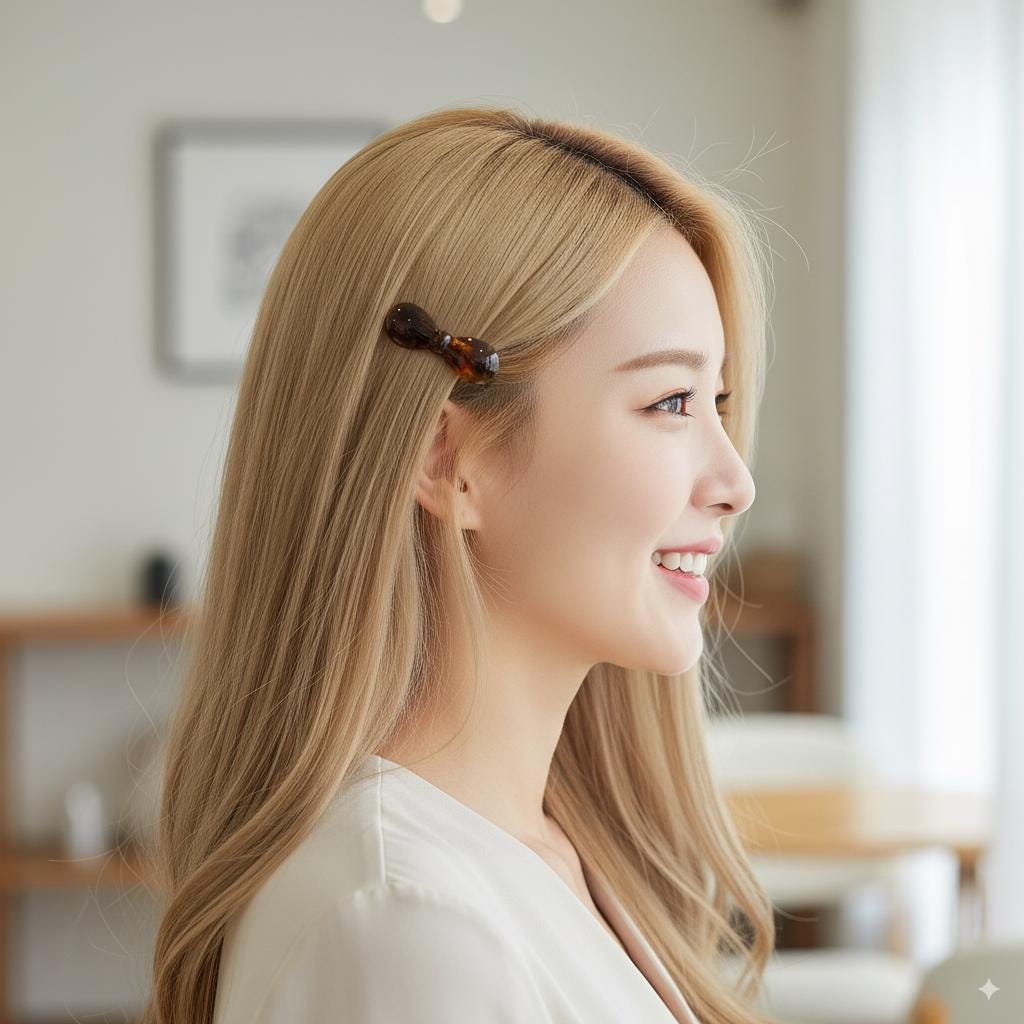 Rounded Bulging Ribbon Side Claw Mini Hair Claw Clip (2.0 Inch) / Vivid Color French Pin / Alligator Hair Clip for Woman