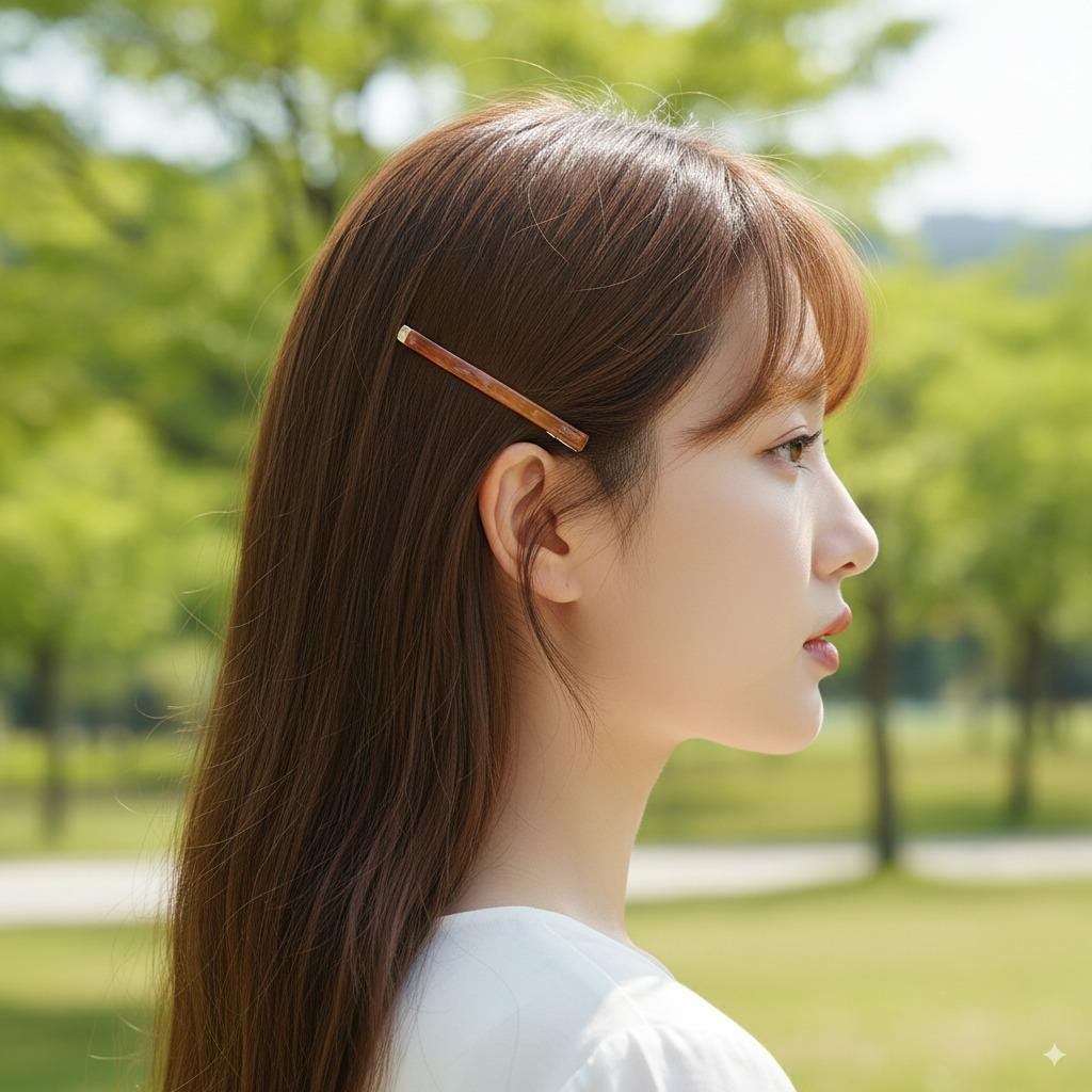 Leopard Straight Line Bobby Pin (2.4 Inch) / Simple French Hair Pin / Hair Accessory for Woman / Snap Clip for Thin Hair