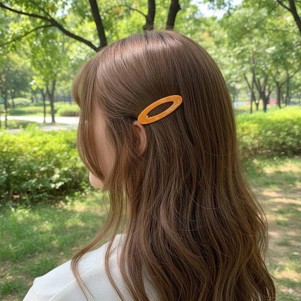 Pure Color Mini Oval Mini Snap Clip (2.2 Inch) / Tortoise Marble Hairgrip Barrette / Tic Tac Hair Clip Pin / French Hair Pin