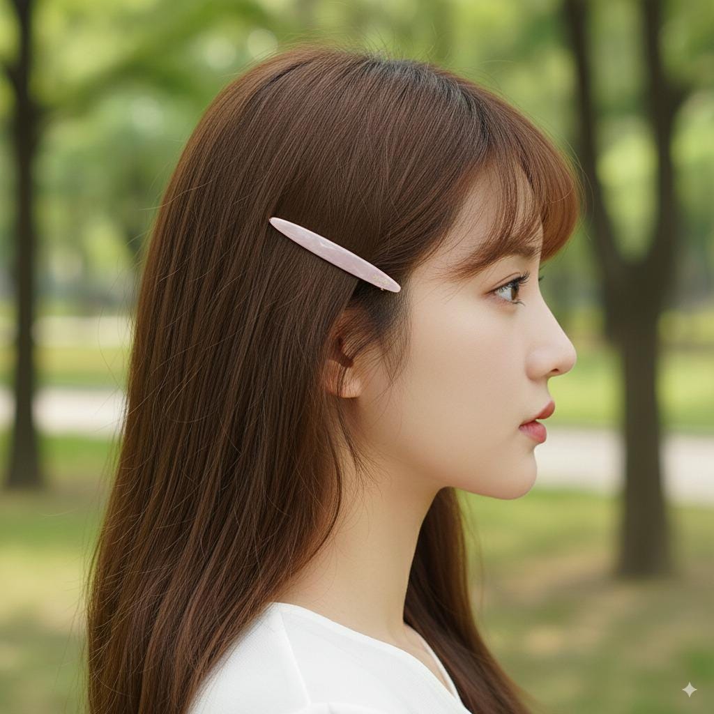 Pure Color Oval Long Bobby Pin (2.6 Inch) / Simple French Hair Pin / Hair Accessory for Woman / Snap Clip for Thin Hair