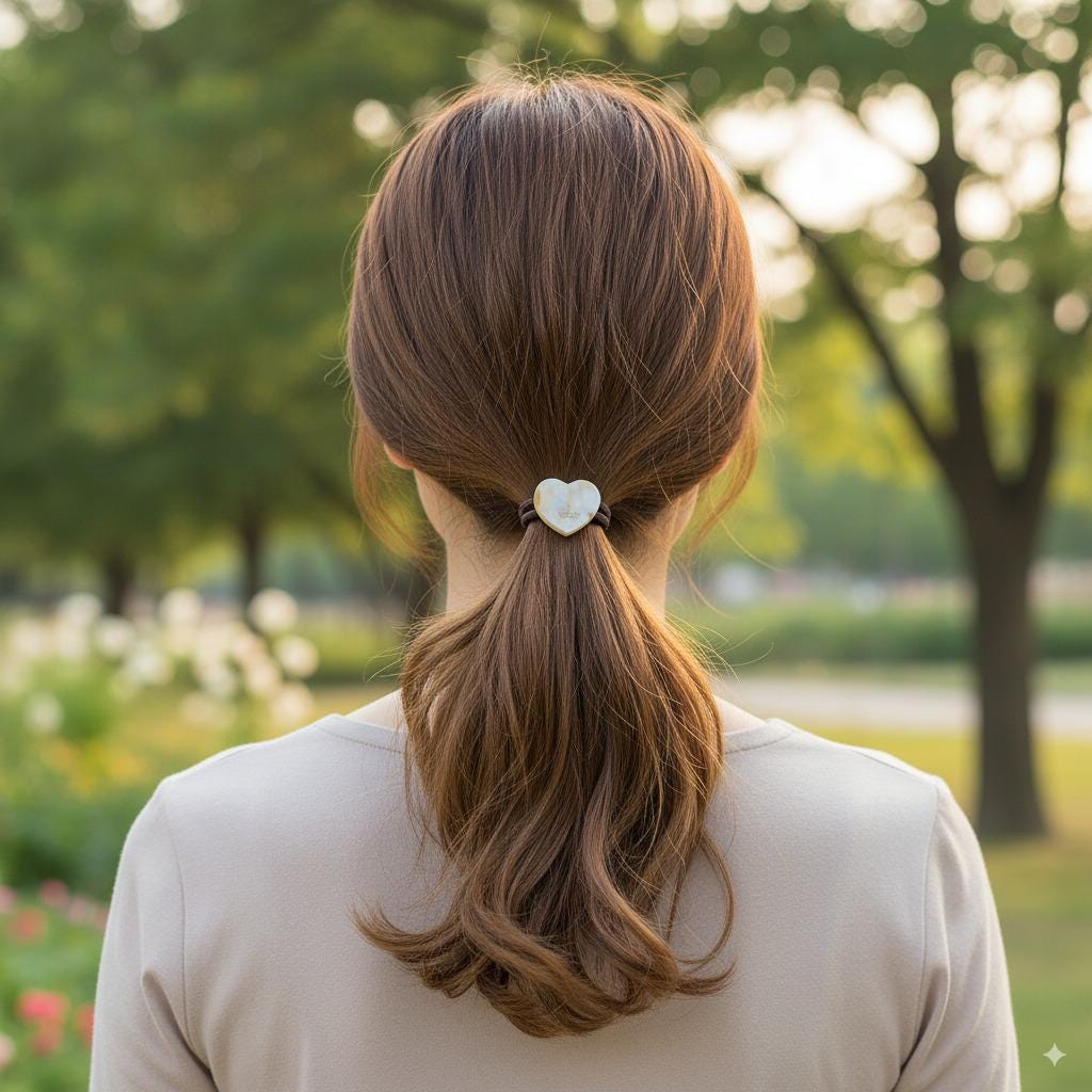 Leopard Shell Cutie Mini Heart Hair Tie / Tortoise Shell Ponytail Holder / Hair Accessory for Woman / French Hair Pin / Hair Scrunchy