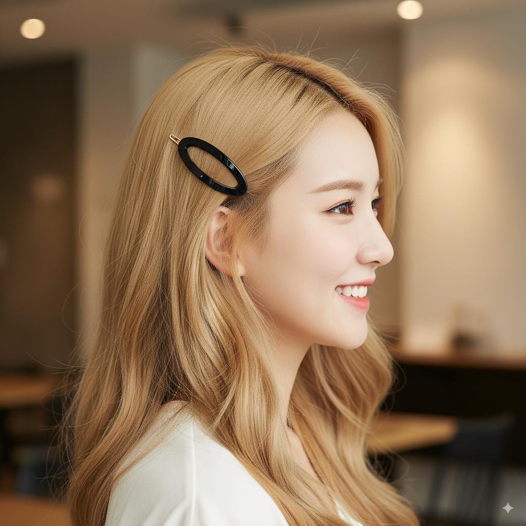 Laurence Oval RIng Bobby Pin (2.4 Inch) / Luxurious Small French Hair Pin / Hair Accessory for Woman / Mini Hair Clips