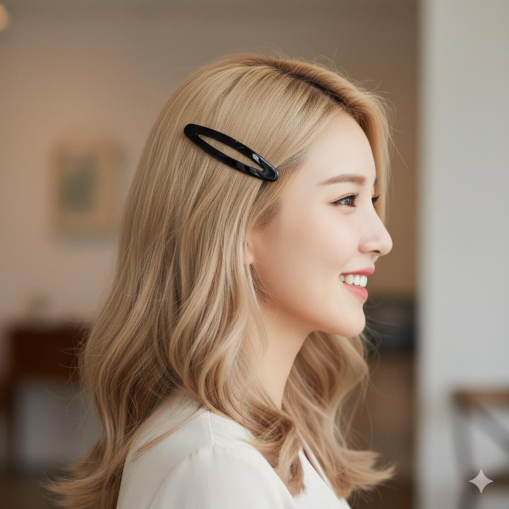 Pure Color Long Slim Oval Snap Clip (3.5 Inch) / Cute French Hairgrip Barrette / French Hair Pin / Tic Tac Hair Clip Pin