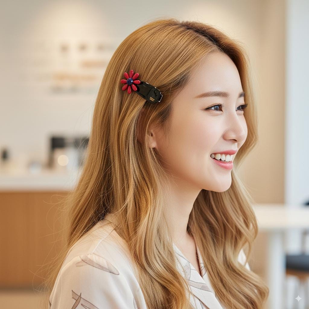 Sunflower Triangle Clip Side Hair Claw Clip (2.3 Inch) / Cute French Pin / Alligator Hair Clip for Woman