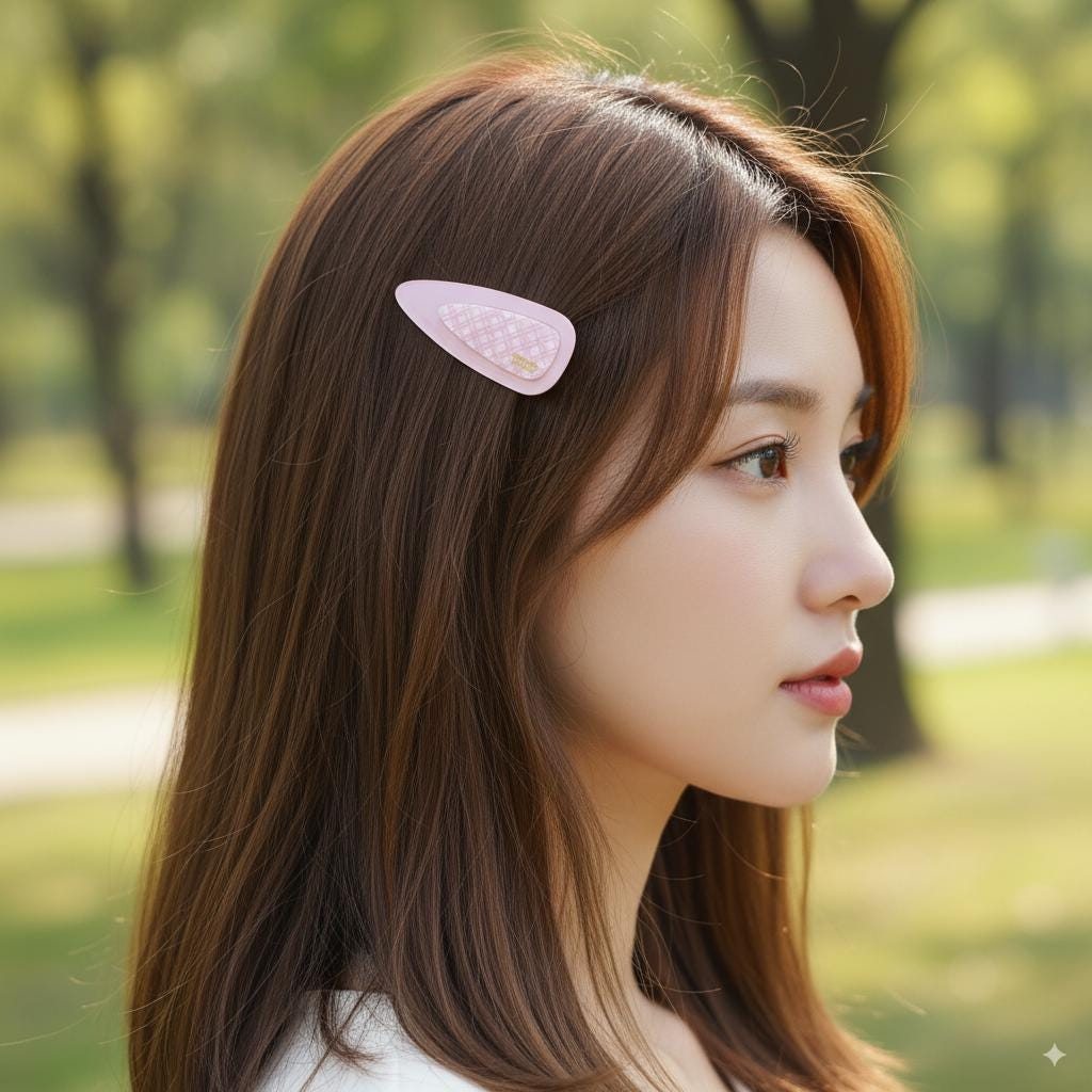 Layered Flat Triangle Clip Side Hair Claw Clip (2.3 Inch) / Vivid Color French Pin / Alligator Hair Clip for Woman
