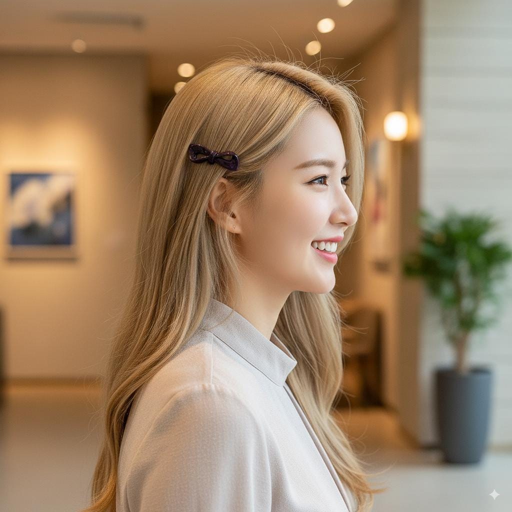 Cute Mini Ribbon Bobby Pin (2.0 Inch) / Tortoise Shell French Hair Pin Clip / Bow Barrette