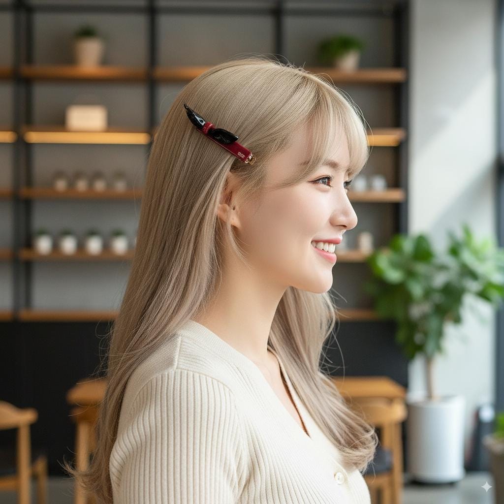 Lip Bow Mini Hair Claw Clip (3.1 Inch) / Tortoise Shell Frech Pin / Alligator Hair Clip for Woman