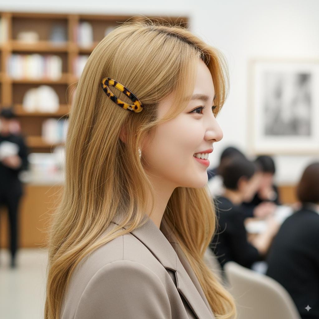 Leopard Marble Round Oval Snap Clip (2.6 Inch) / Cute Hairgrip Barrette / French Hair Pin / Tic Tac Hair Clip Pin