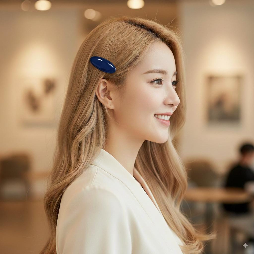 Simple Round Oval Mini Hair Claw Clip (2.0 Inch) / Cute Tortoise Shell French Hair Pin / Small Hair Clips