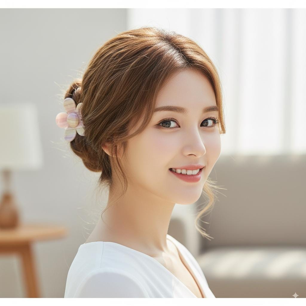 Big Flower Updo Hair Claw Clip (2.8 Inch) / Tortoise Shell French Hair Claw / Hair Barrette for Woman