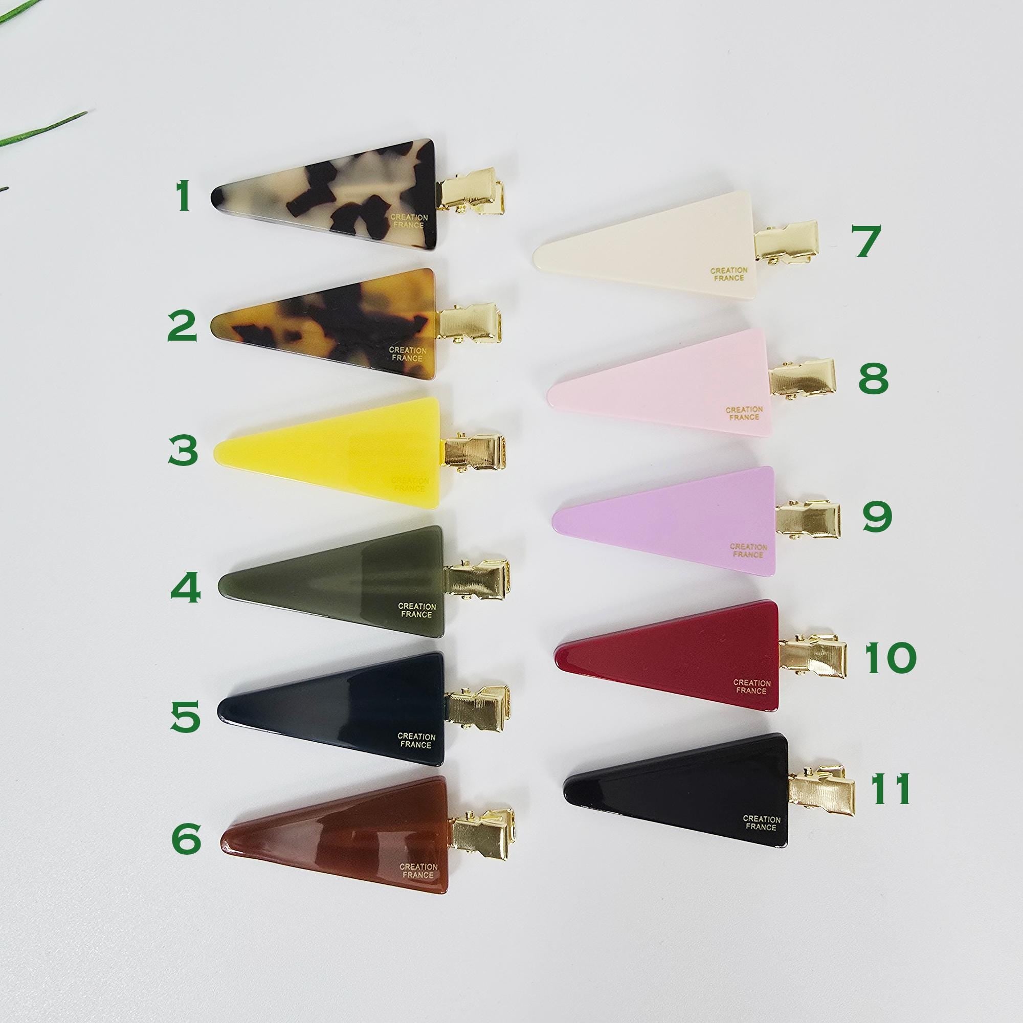 Triangle Flat Makeup Styling Set Bobby Pin / Vivid Color French Pin / Alligator Hair Clip for Woman