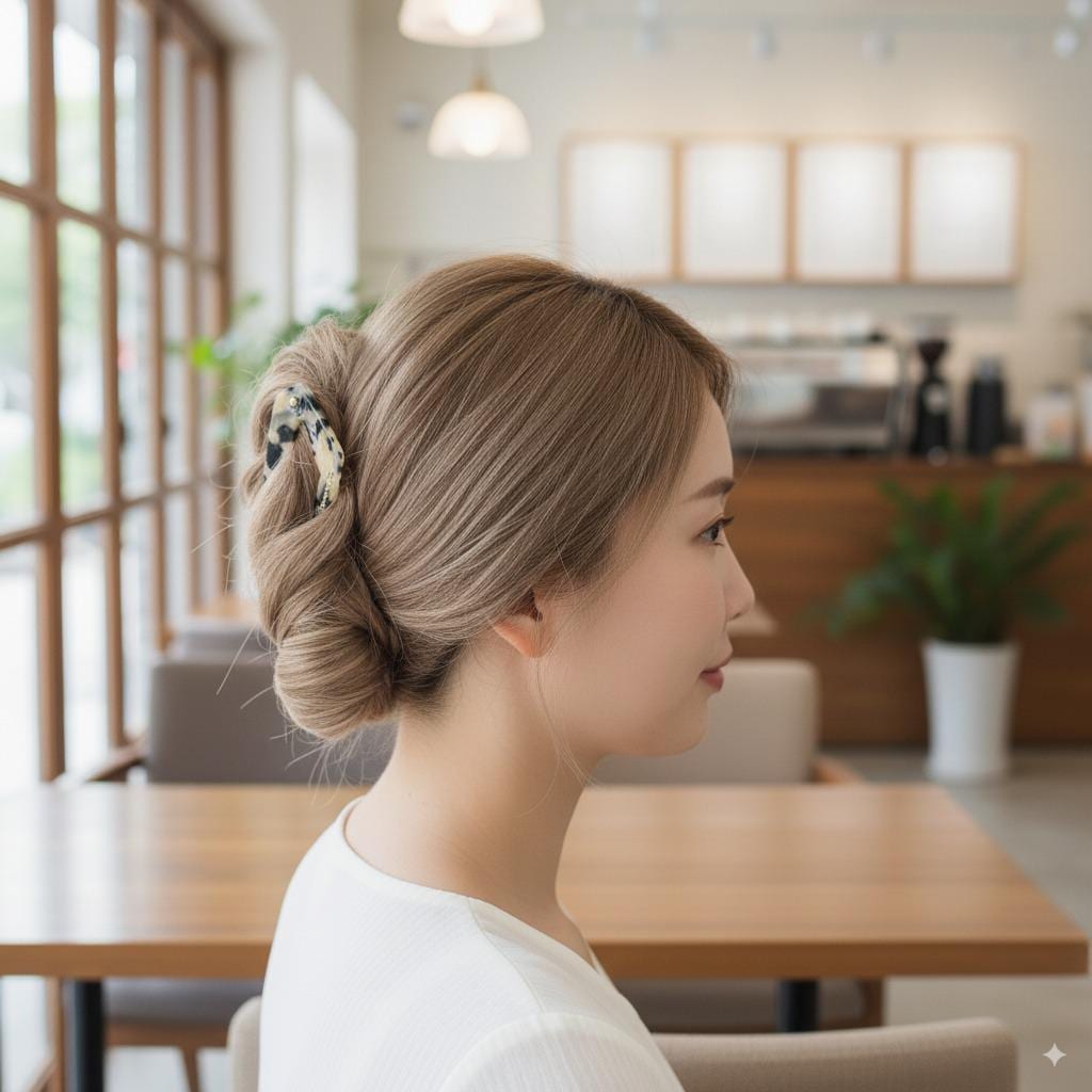 Edge U-Shaped Updo Large Hair Stick / Vintage French Hair Pin / Hair Fork for Thick Hair