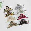 Romance Ribbon Twist Updo Hair Claw Clip (5.1 Inch) / Elegance French Hair Pin / Hair Barrette for Woman