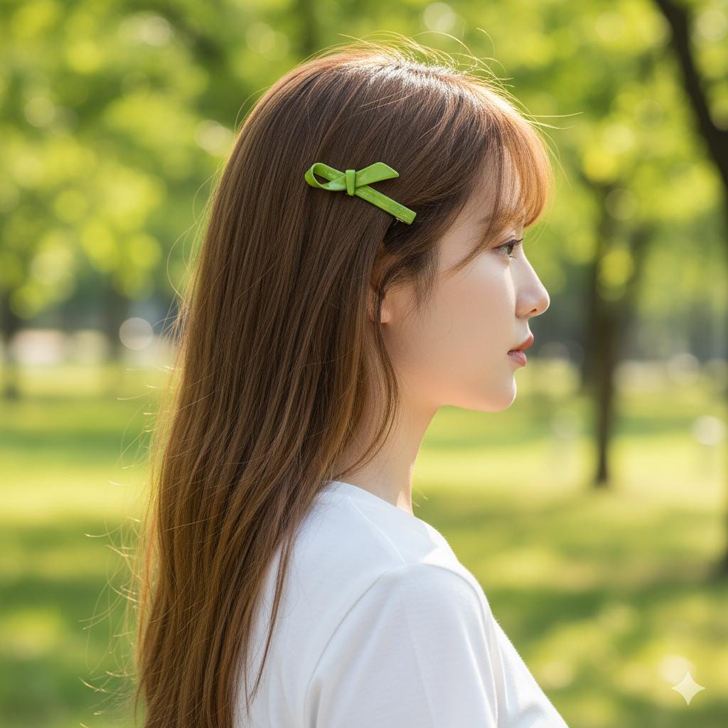 Scarf Ribbon Mini Hair Claw Clip (2.4 Inch) / Cute French Hair Pin / Alligator Hair Clip for Woman / French Barrette for Girls