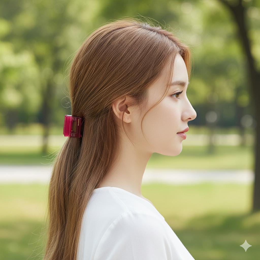 Pure Color Square Small Hair Clips / Cute Small Hair Claw Clip / Hair Barrette for Woman
