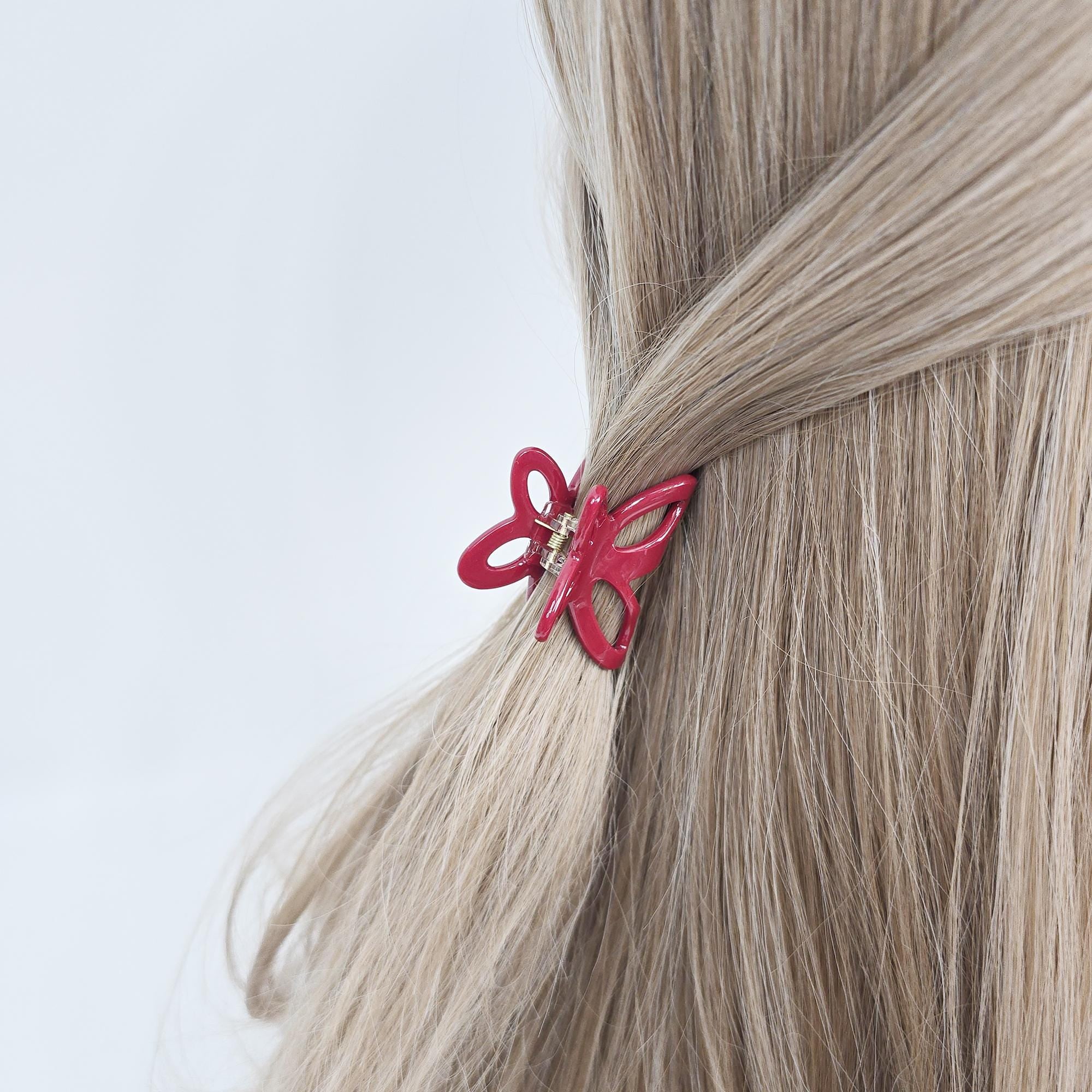 Charming Butterfly Grip Clip Hair Claw Clip / Vivid Color French Pin / Alligator Hair Clip for Woman