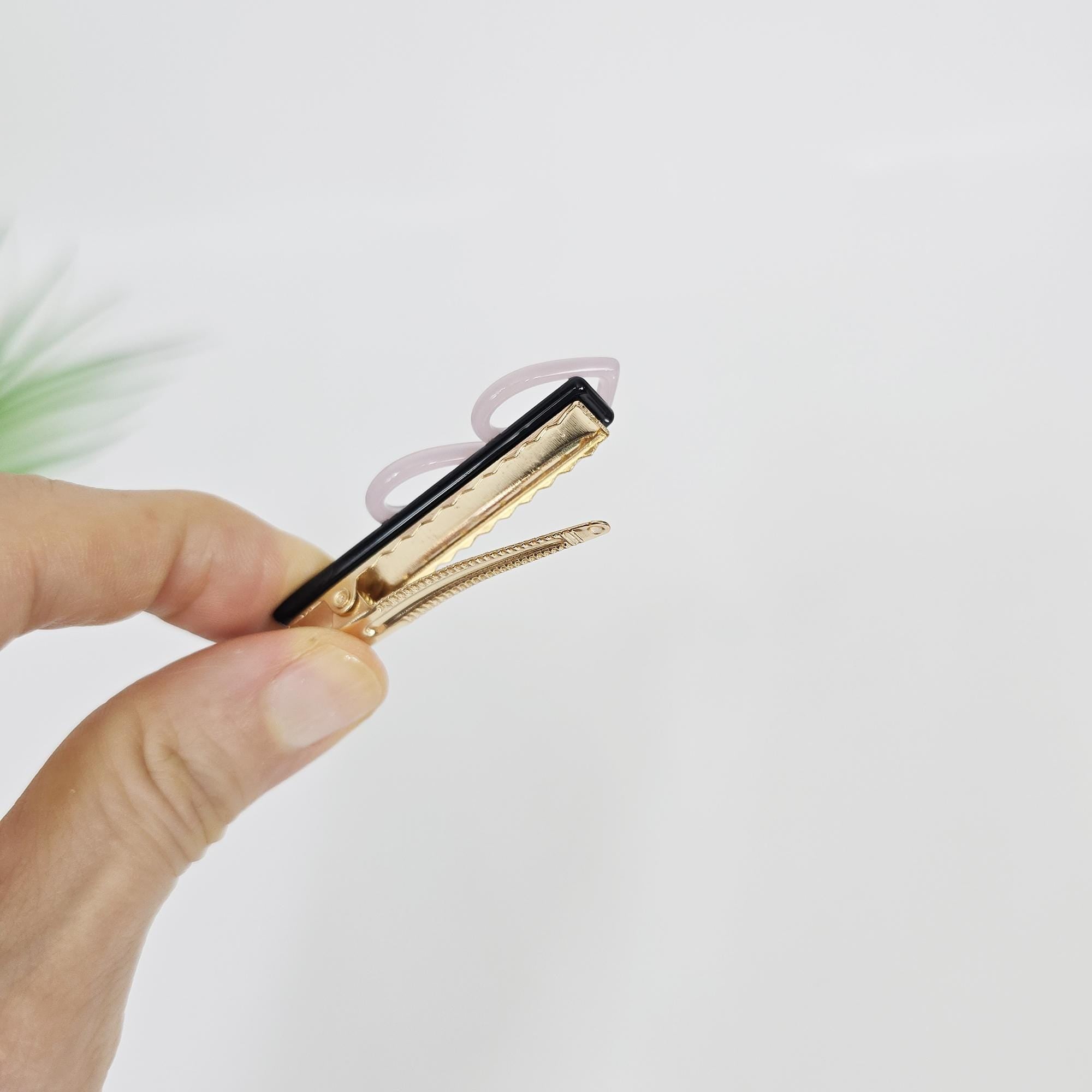 Twin Mini Heart Straight Side Hair Claw Clip (2 Inch) / Vivid Color French Pin / Alligator Hair Clip for Woman