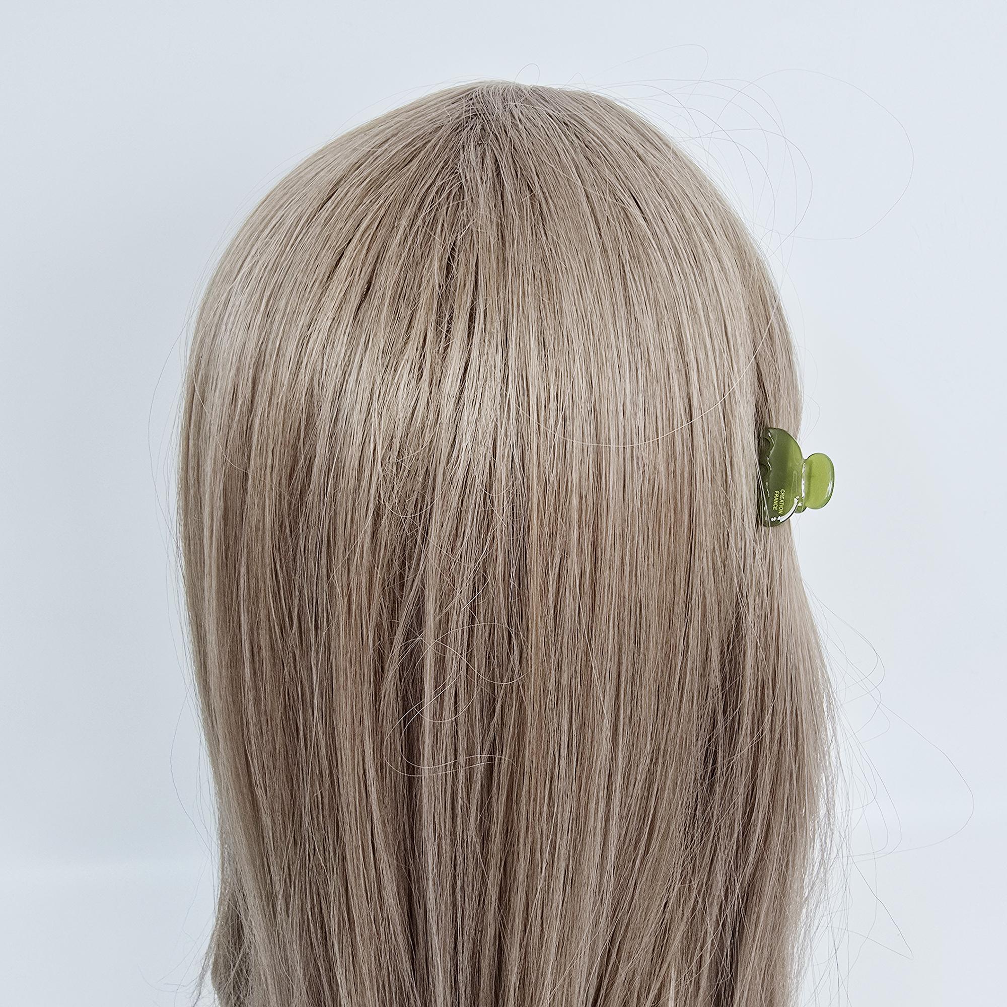 Mini Claw Clip Half Moon Hair Claw Clip (1.2 Inch) / Vivid Color French Pin / Alligator Hair Clip for Woman