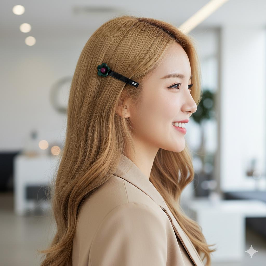 Cutie Flower Mini Hair Claw Clip (2.7 Inch) / Tortoise Shell French Hair Pin / Simple Alligator Hair Clip