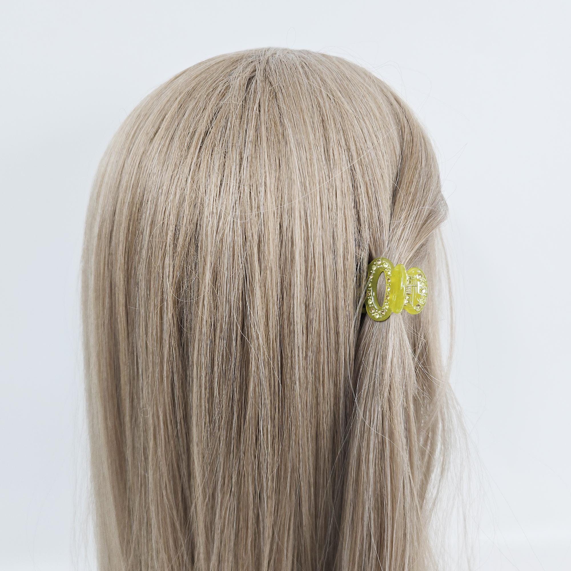 New Color Mini Cubic Round Point Hair Claw Clip (1.0 Inch) / Cute Tortoise Shell French Hair Pin / Small Hair Clips