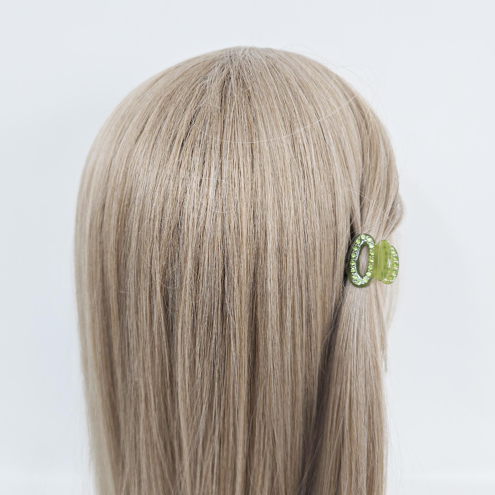 New Color Mini Cubic Round Point Hair Claw Clip (1.0 Inch) / Cute Tortoise Shell French Hair Pin / Small Hair Clips