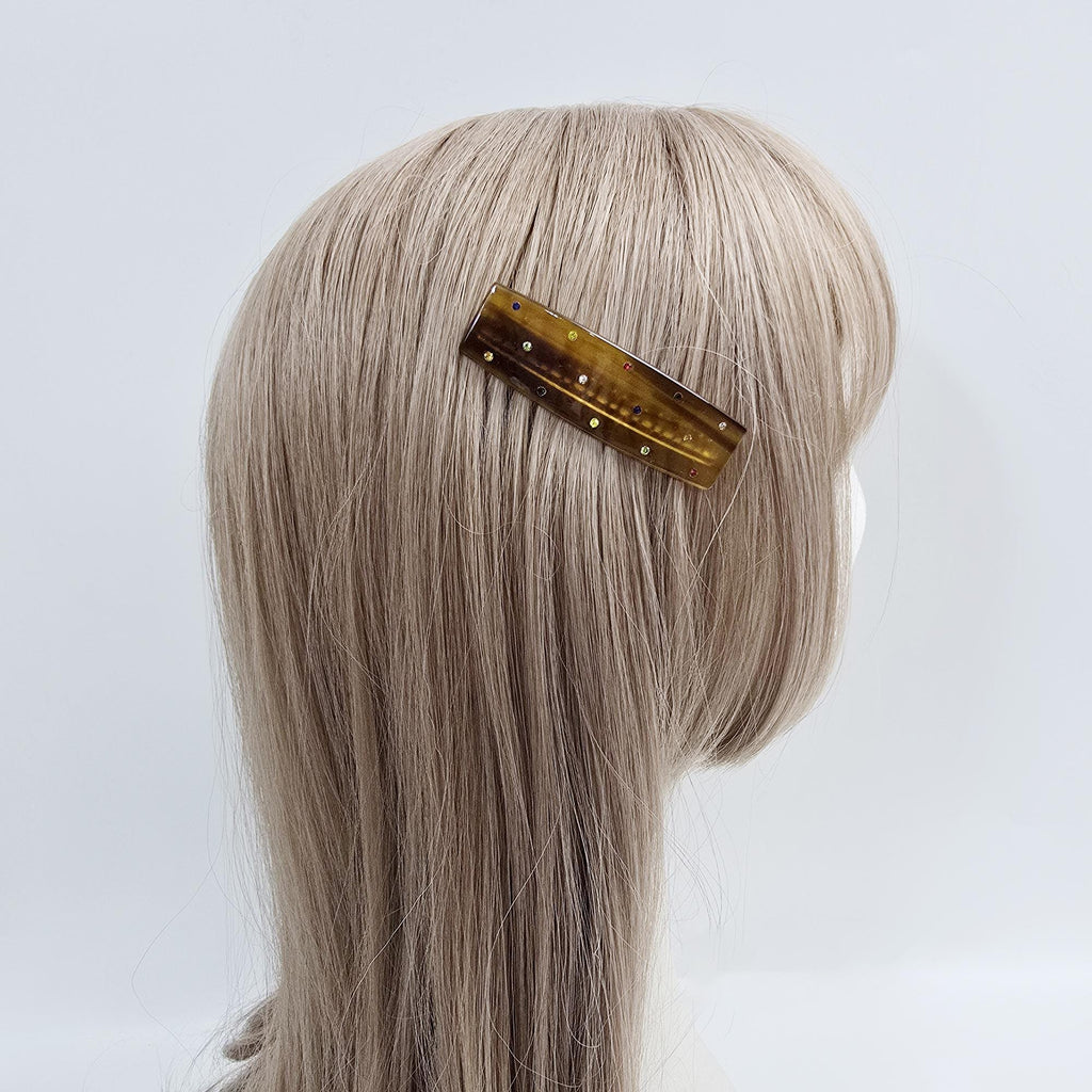 Lucie Cubic Point Non-Slip Hair Comb Pin (2.8 Inch) / Tortoise Shell Hair Pin / Hair Fork for Woman