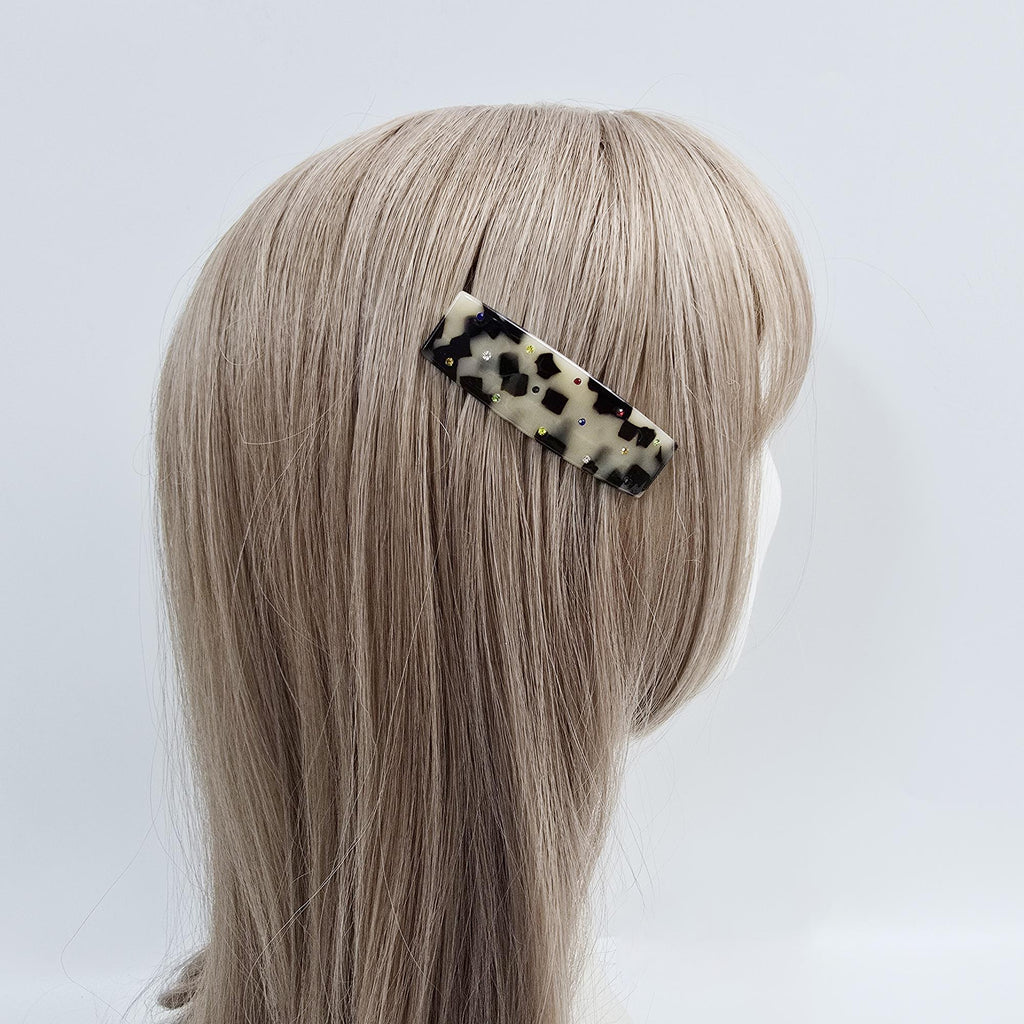 Lucie Cubic Point Non-Slip Hair Comb Pin (2.8 Inch) / Tortoise Shell Hair Pin / Hair Fork for Woman