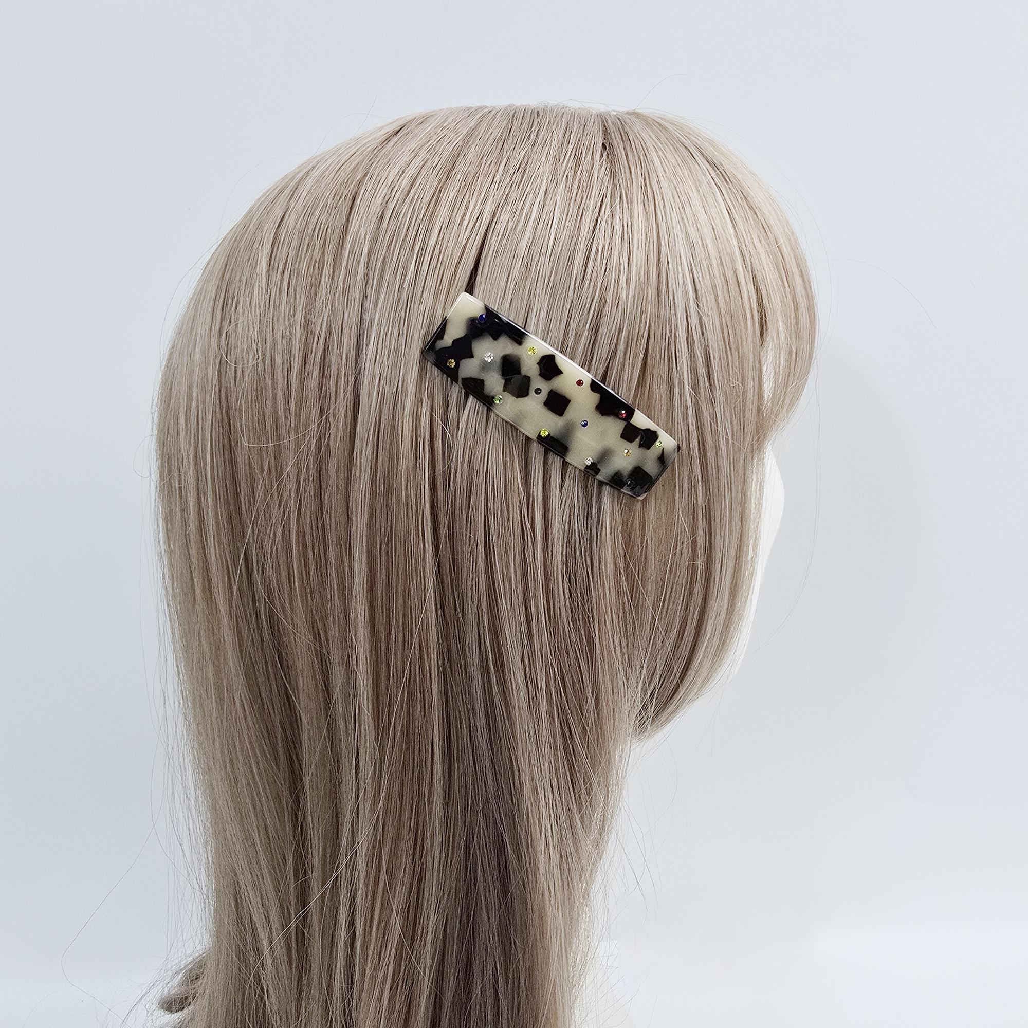 Lucie Cubic Point Non-Slip Hair Comb Pin (2.8 Inch) / Tortoise Shell Hair Pin / Hair Fork for Woman