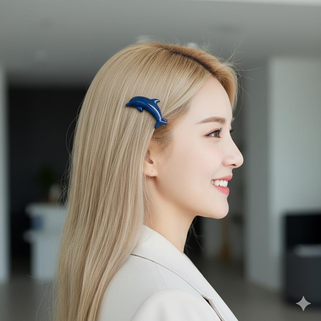Flying Dolphin Ultra Mini Side Clip Hair Claw (2.2 Inch) / Alligator Hair Clip for Woman / French Barrette for Girls