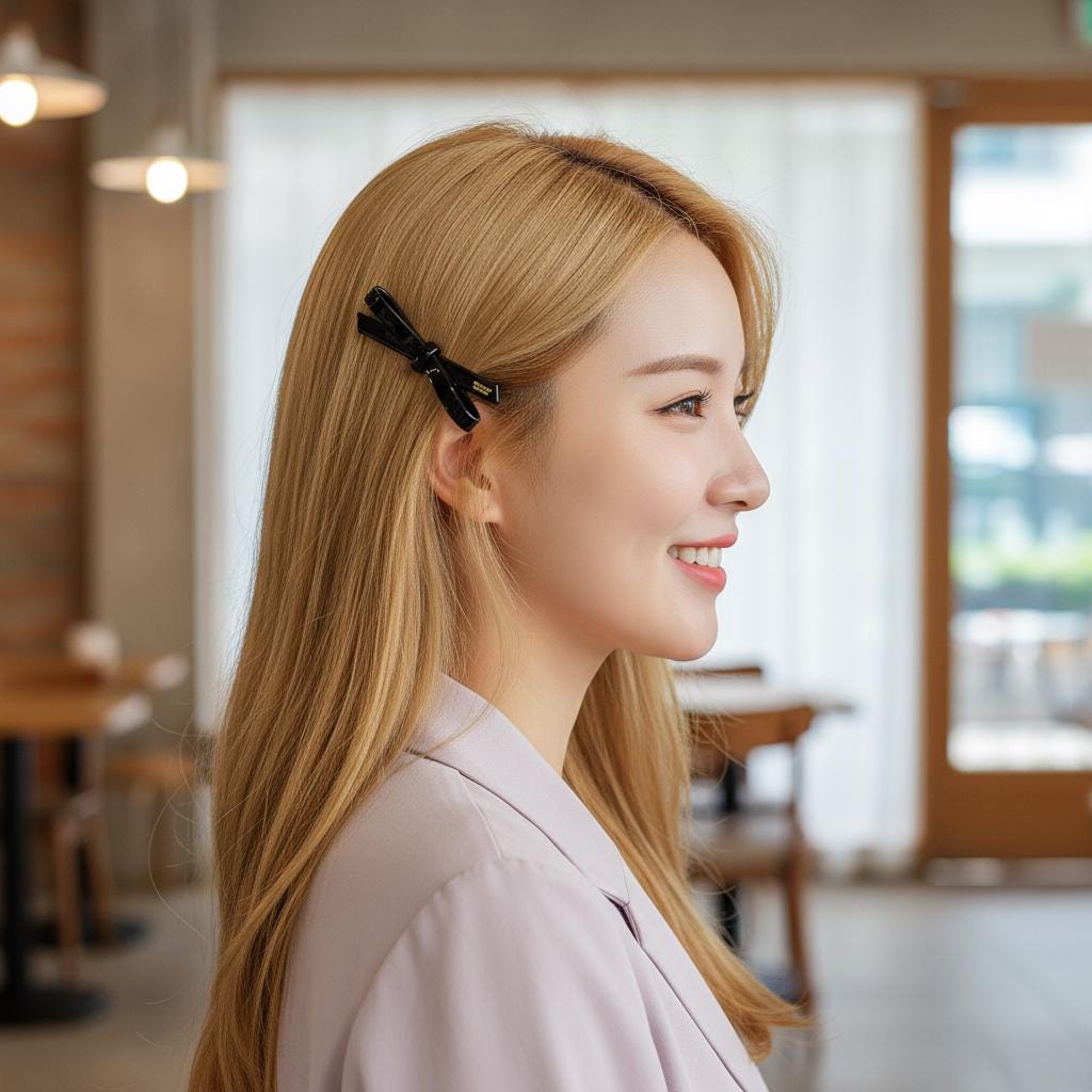 Pure Color Simple Ribbon Hair Claw Clip (2.8 Inch) / Cute French Hair Pin / Alligator Hair Clip for Woman