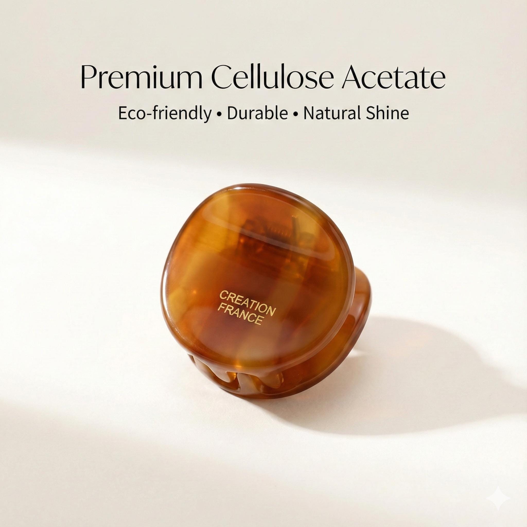 Modern Circle Mini Hair Clip Claw / Tortoise Shell Small French Pin / Hair Barrette for Woman
