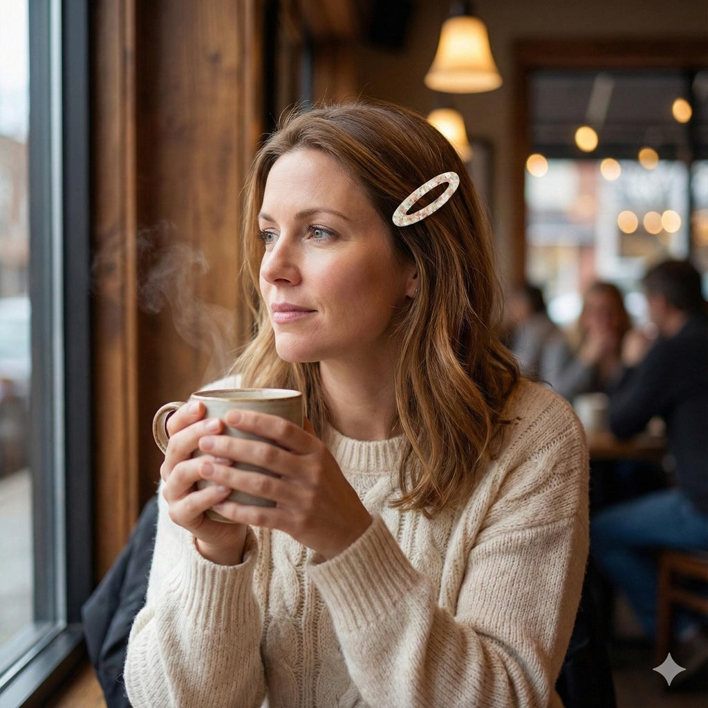 Tortoise Shell Aurora Long Oval Snap Clip (3.3 Inch) / French Hairgrip Barrette / French Hair Pin / Tic Tac Hair Clip Pin