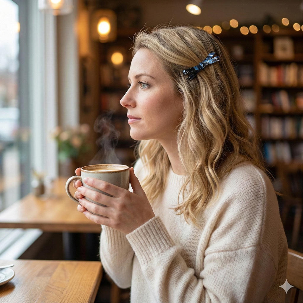 Tortoise Shell Simple Ribbon Alligator Hair Clip (2.8 Inch) / Leopard French Hair Pin / Hair Barrette for Woman