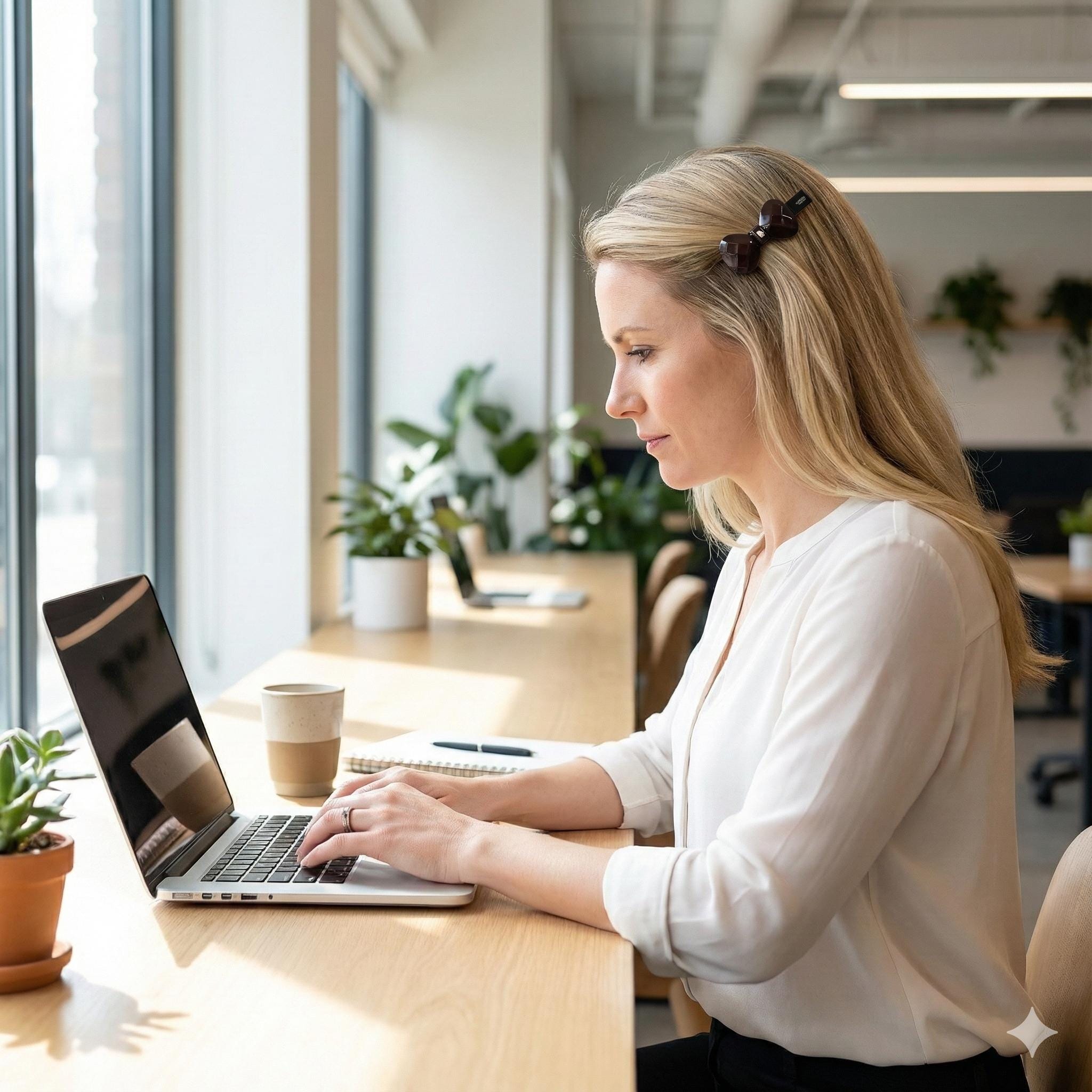 Cutting Bow Ribbon Mini Side Hair Claw Clip (2.6 Inch) / Vivid Color French Pin / Alligator Hair Clip for Woman