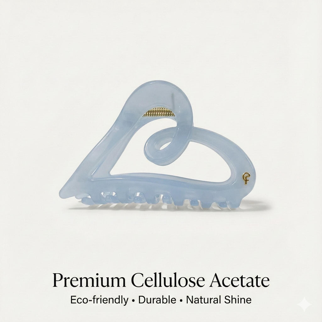 Sweet Heart Half-Up Hair Claw Clip (3.5 Inch) / Elegance French Hair Pin / Hair Barrette for Woman