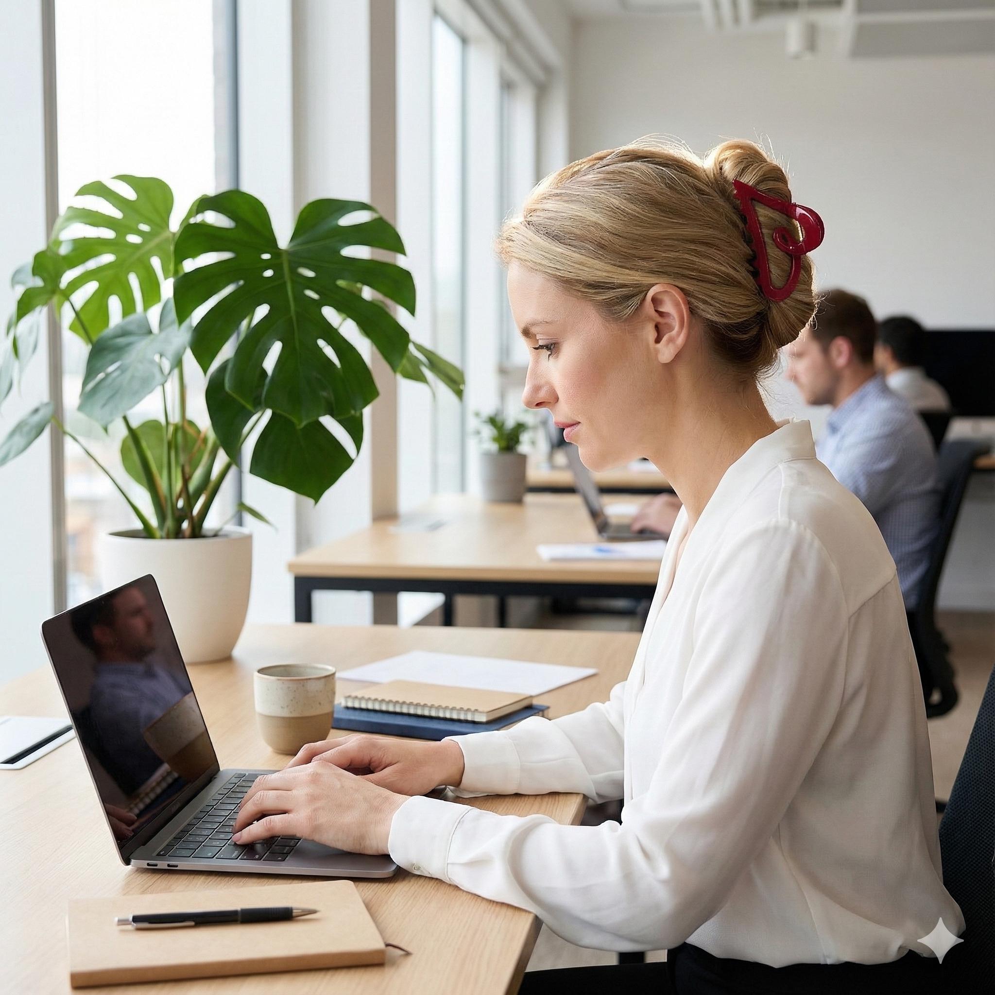 Sweet Heart Half-Up Hair Claw Clip (3.5 Inch) / Elegance French Hair Pin / Hair Barrette for Woman