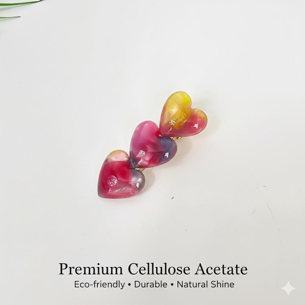 New Color Heart Mini Side Claw Clip (2.0 Inch) / Vivid Color French Pin / Alligator Hair Clip for Woman