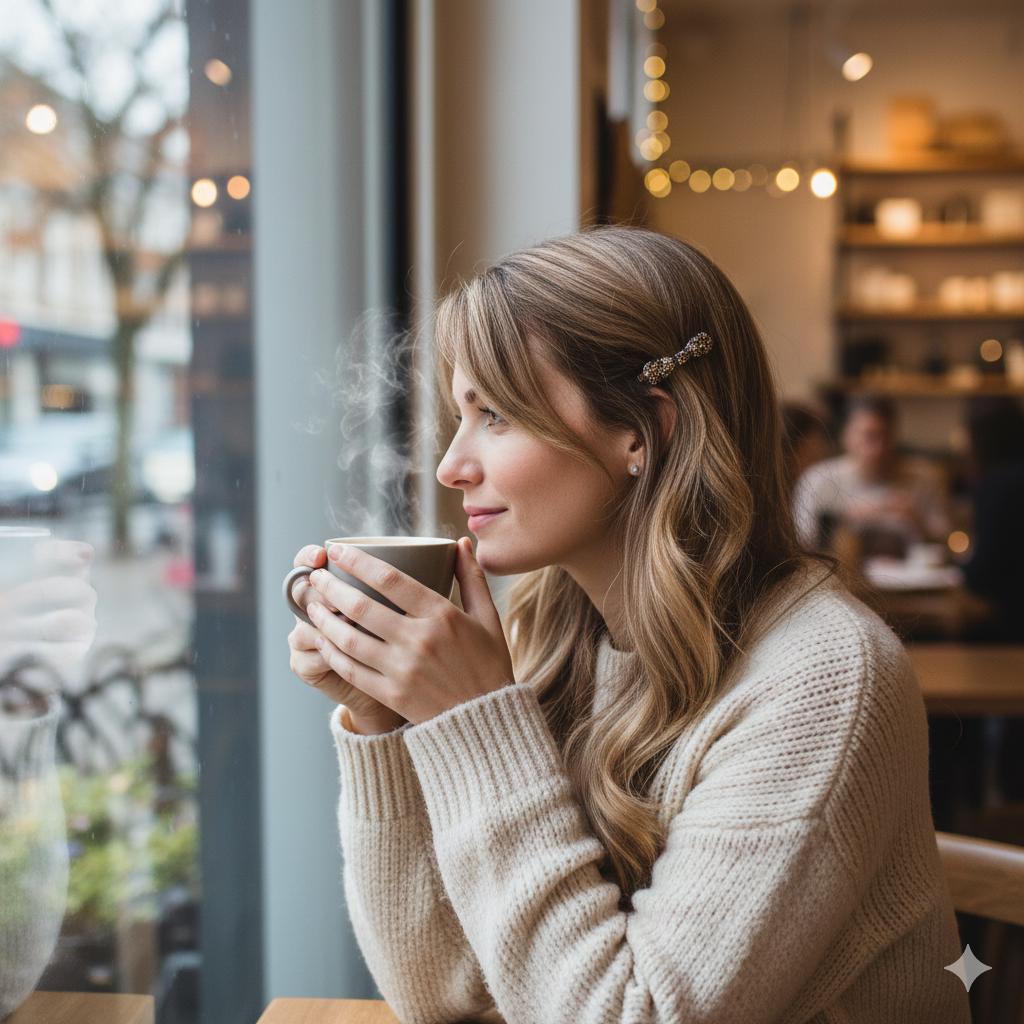 Lucid Cubic Stone Round Ribbon Bobby Pin (2.0 Inch) / Tortoise Marble French Hair Pin Clip / Hair Accessory for Woman / Bow Barrette