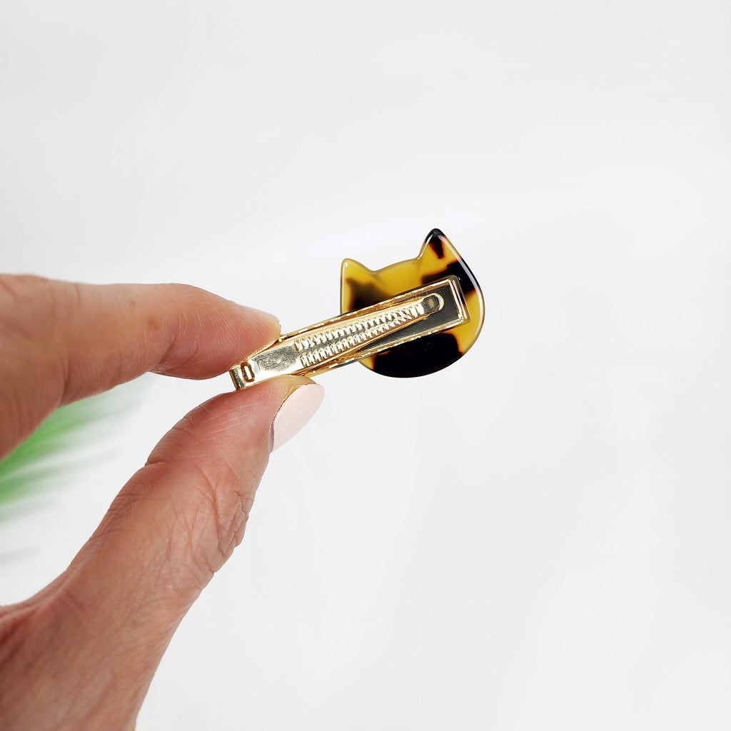 Convex Simple Cat Mini Hair Claw Clip (1.9 Inch) / Alligator Hair Clip for Woman / French Barrette for Girls