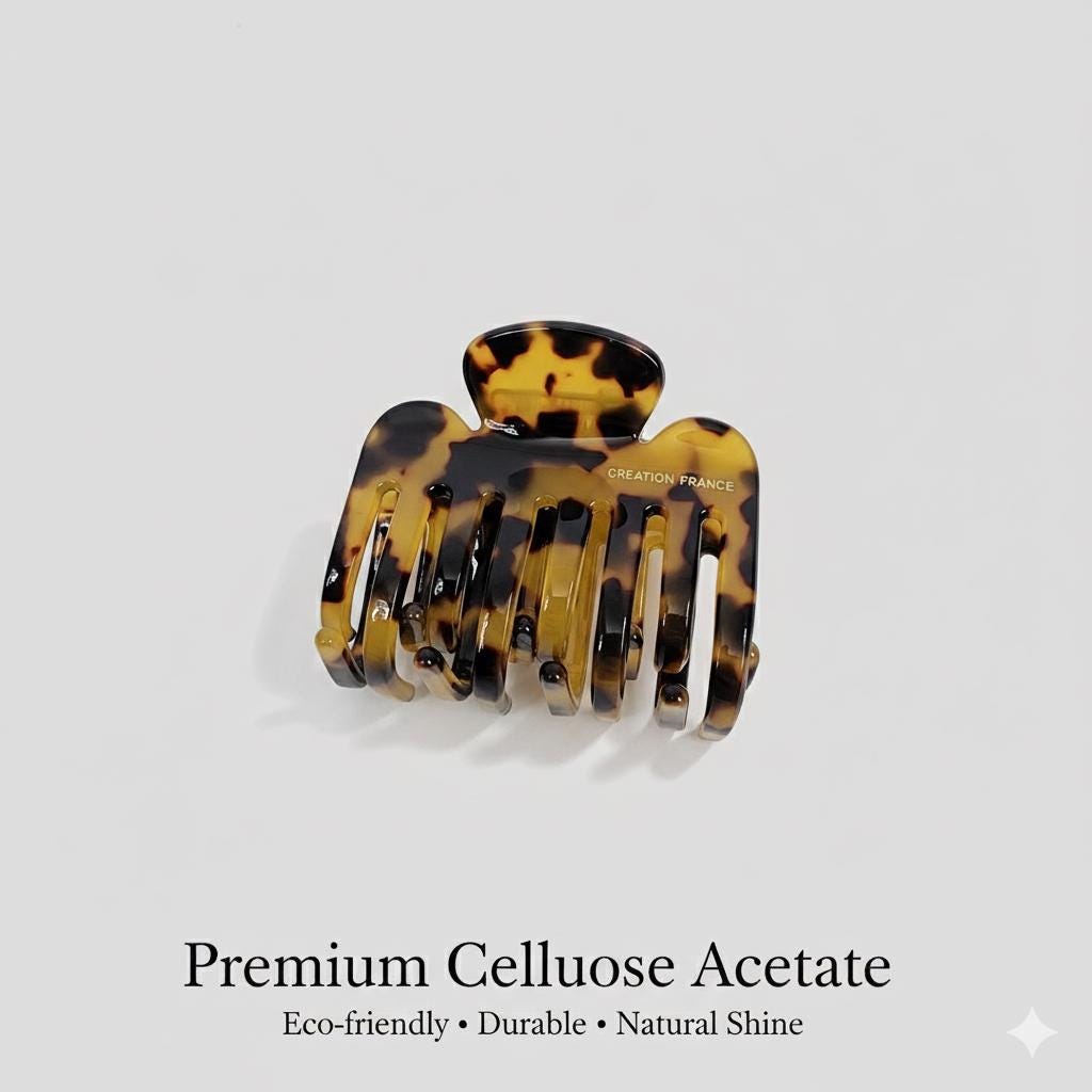 Leopard Hook Zigzag Hair Claw Clip (2.2 Inch) / Elegance French Hair Pin / Hair Barrette for Woman