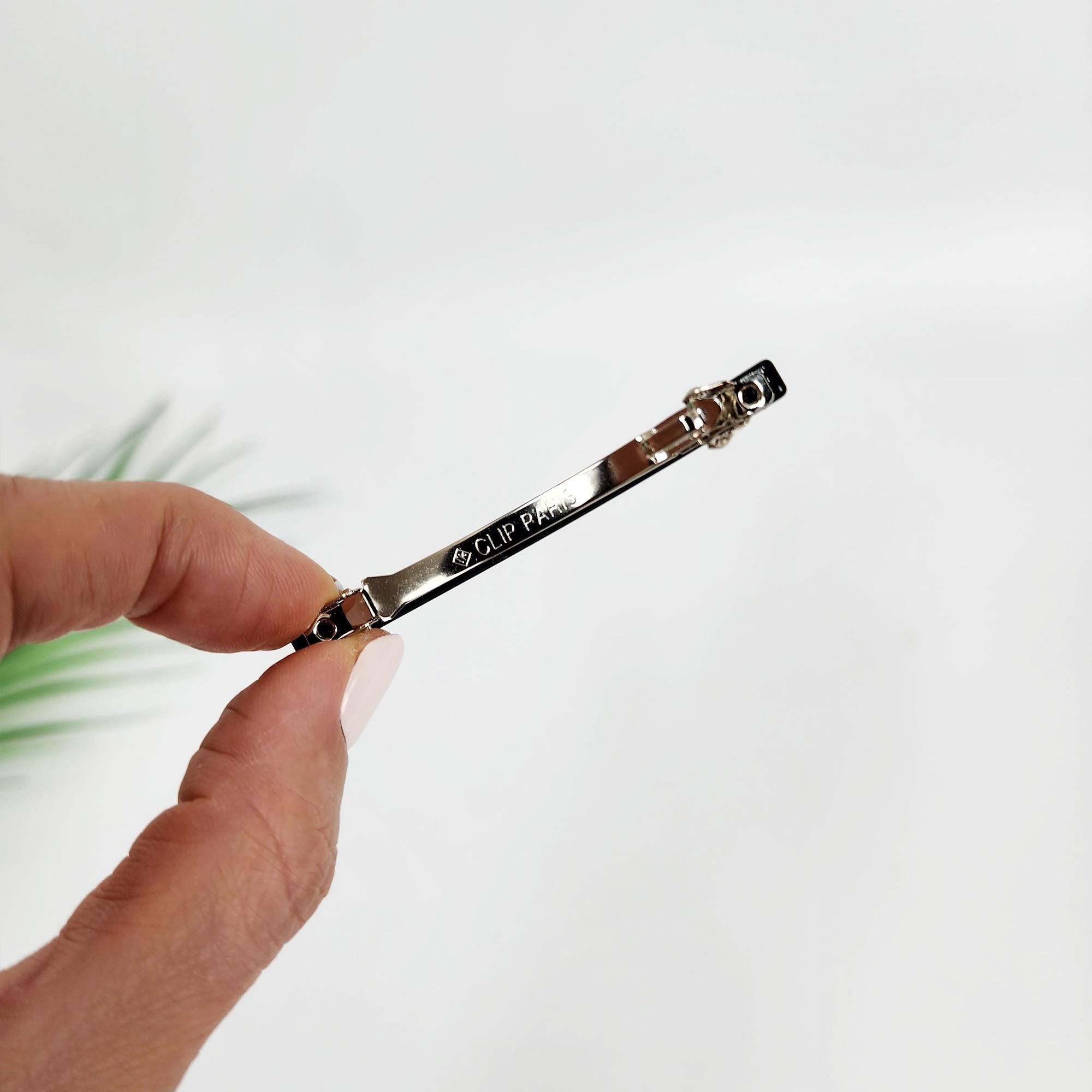 Pure Color Mini Slim Hair Barrette (2.6 Inch) / Tortoise Shell French Hair Pin / Hair Accessory for Woman / Automatic Hair Clip