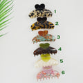 Heart Acetate Claw (3.7 Inch) | French Pin | Korean Hair Pin | Tortoise Shell Clip