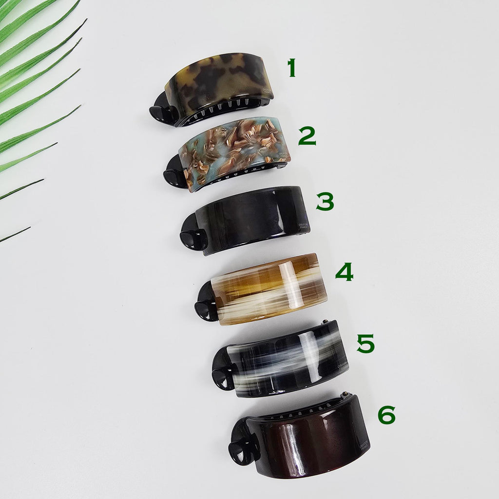 Tortoise Shell Banana Clip (2.4 Inch) | French Pin | Korean Hair Pin | Small Ponytail Holder