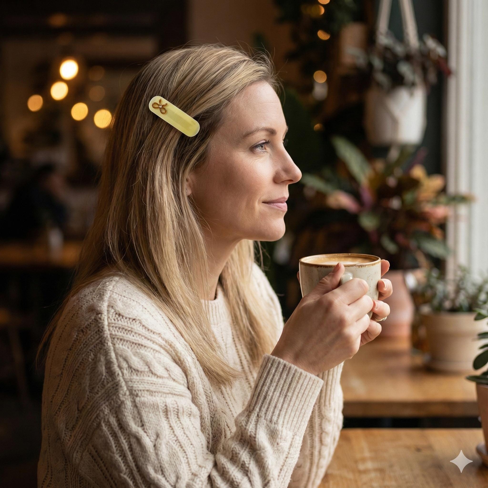 Acetate Bow Barrette (2.7 Inch) | French Pin | Korean Hair Pin | Small Ribbon Snap Clips