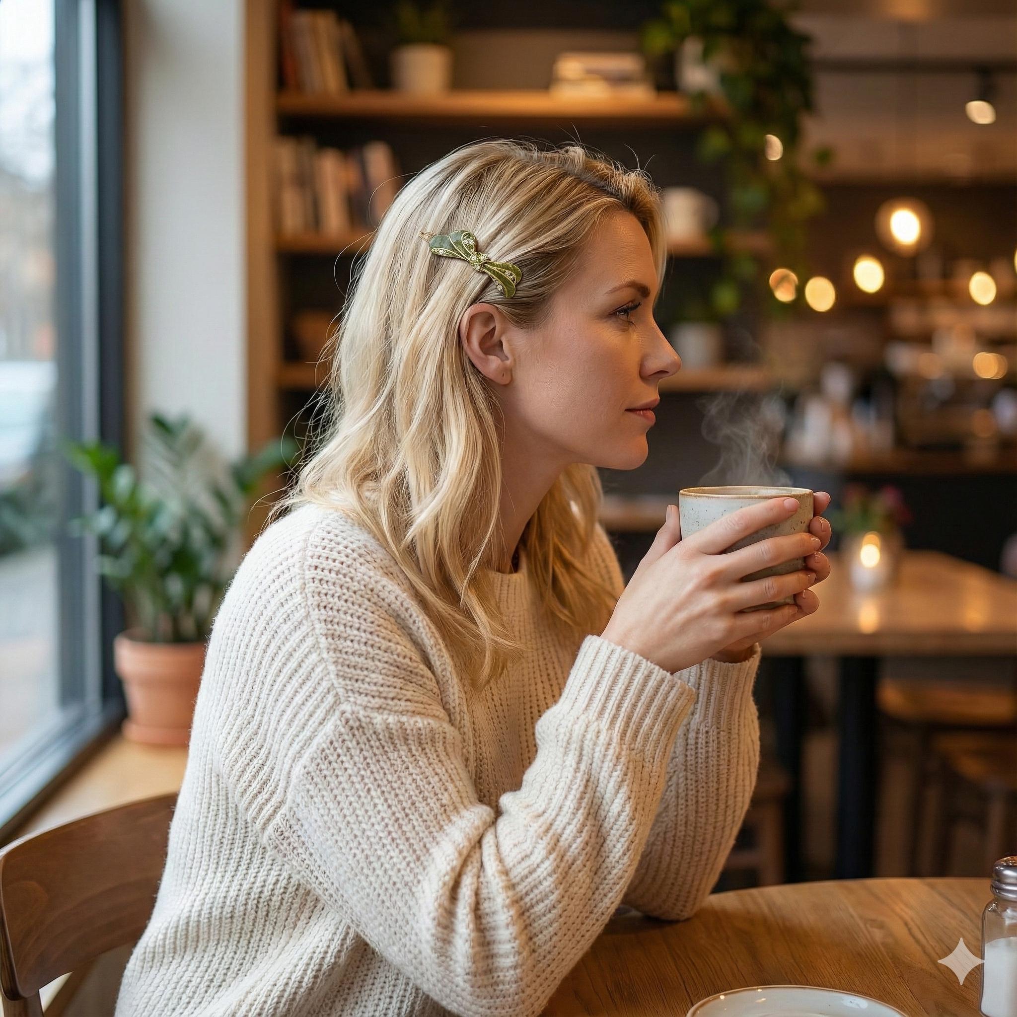 Raurence Cubic Flow Bobby Pin (1.8 Inch) / Luxurious French Hair Pin / Hair Accessory for Woman